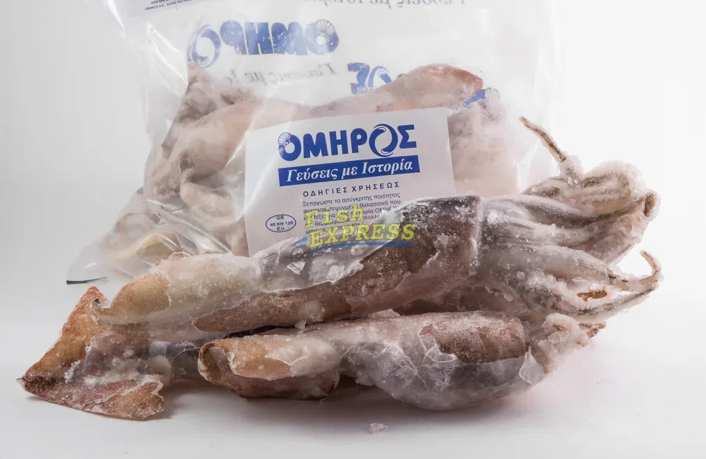 Калмари за скара цели чистени